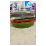 Iron storage, bathroom cups, Tin and Plastic containers