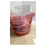 Iron storage, bathroom cups, Tin and Plastic containers