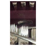 Nobility Plate Flatware Set in wooden box - Two different patterns