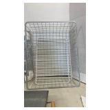 Glide Frame, large metal basket and galvanized tray with handles
