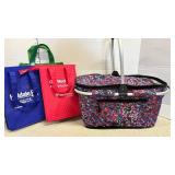 Insulated Fabric Basket, two insulated bags