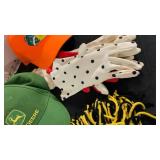 Ball caps, scarves, and gloves