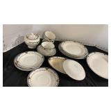 20 piece J&G Meakin English Blue and Gold Dinnerware Set