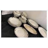20 piece J&G Meakin English Blue and Gold Dinnerware Set