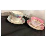 English Fine Bone China Tea Cups and Saucers Set