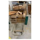 Misc wood in a grocery cart
