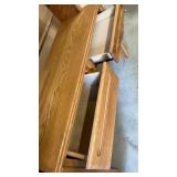 Solid Oak Desk with Hutch 63x47x17