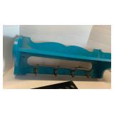 Wall-Mounted Coat Rack with Cast Iron Hooks and more 30 inches wide and smaller