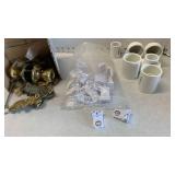 Door knob accessories, lamp holders and plastic pipe
