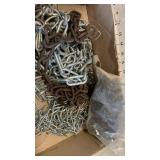 Chains, tie strap, peg board pegs and more