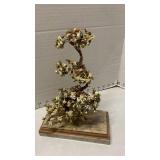 Handcrafted Shell and Jade Bonsai Tree