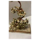 Handcrafted Shell and Jade Bonsai Tree