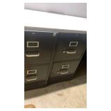 3 metal file cabinets 29x15 with a counter/desk top 79x24