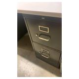 3 metal file cabinets 29x15 with a counter/desk top 79x24