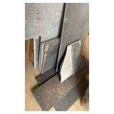 Slate pieces and sand