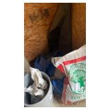 Top soil, ice melt and mat