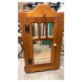 Vintage Wooden Wall medicine  Cabinet with Glass Door 28x17