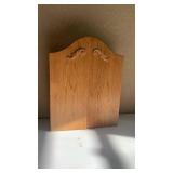 Vintage Oak Wall Cabinet with Decorative Crown 23x18x6