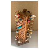 Wooden Thread Spool Holder Stand