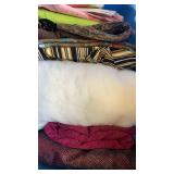 Fabric, white fluffy, stripes and more in bin