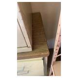 Metal file cabinet 28x36x19 and metal desk with 2 drawers 29x40