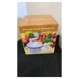 KitchenWorthy Manual Food Processor NIB and tortilla holder