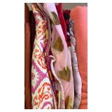 Assorted Fabrics including Gold hearts