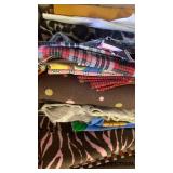 Fabrics including polka dots, plaid, solid and animal print