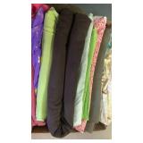 Fabrics greens, browns, pink, purple and more
