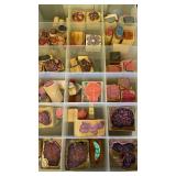 Rubber stamps in case