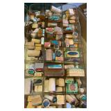 Rubber stamps in case