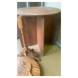 Wooden table 24x24 and pieces for small oak table 24x18