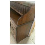 Dark wood roll top desk 45x53x20