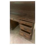 Dark wood roll top desk 45x53x20