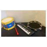 Little tikes drum, keyboard and cymbals