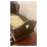 Vintage Wooden doll cradle