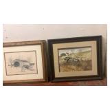 Rural Scene Artwork Set - Barn & Farm Equipment 24x20