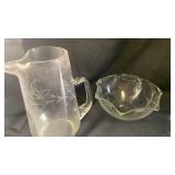 Vintage Royal Crystal Glass Bowls and pitcher