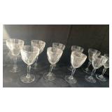 Clear Glass Wine Goblets Set