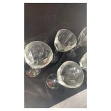 Clear Glass Wine Goblets Set