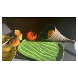 Autumn Harvest Ceramic Serving Plates  and decor