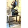 L&L Estate Sales online auction featuring Craftsman drill press, Chop Saw on stand, Wood working tools, Fabric, Emdeko sewing machine, Vintage ch
