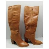 APPEARS NEW - Nine West Tan Leather Knee-High Boots 6.5M