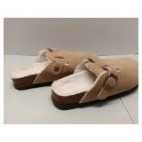 APPEARS NEW - Cozy Suede Shearling Lined Clog. Size 7.5-8