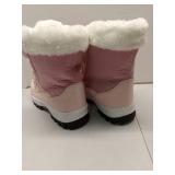 APPEARS NEW - Pink Winter Fashion Boots with Fur Trim Size 12