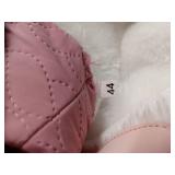 APPEARS NEW - Pink Winter Fashion Boots with Fur Trim Size 12