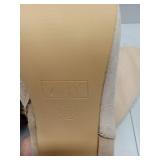 Elegant Cream Suede Mid-Calf Boots. Size 6 Few scuff marks
