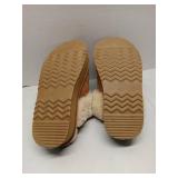 Cozy Sheepskin Lined Suede Slippers. Size 37 (US 6.5)