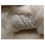 APPEARS NEW - Earth Origins Brown Slippers with Faux Fur Lining. Size 12