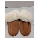 FACTORY SEALED - Sheepskin Lined Suede Slippers Size European 40/41 (US 9-9.5)